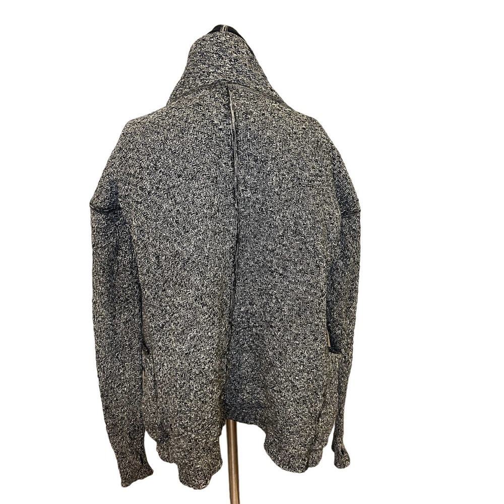 Lululemon Post Practice Cardi Ghost Black Cardigan Sweater Jacket Cotton Sz 4 - Picture 3 of 8